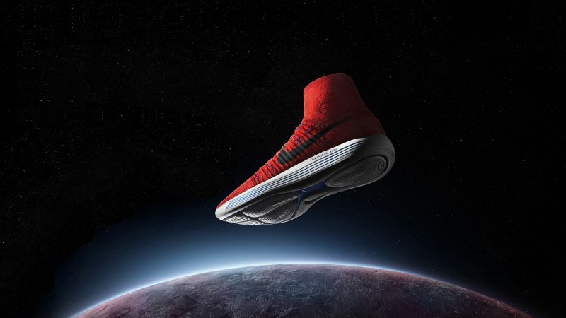 Nike, sneakers, space (horizontal)