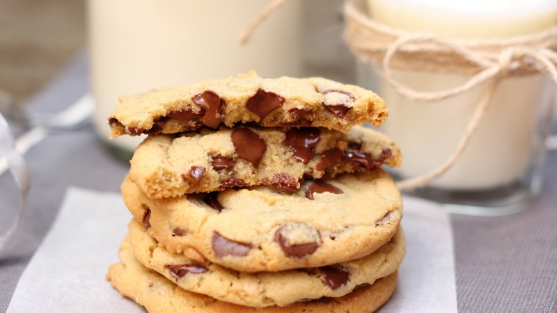 cookies, chocolate, cooking, recipe, milk, sugar (horizontal)