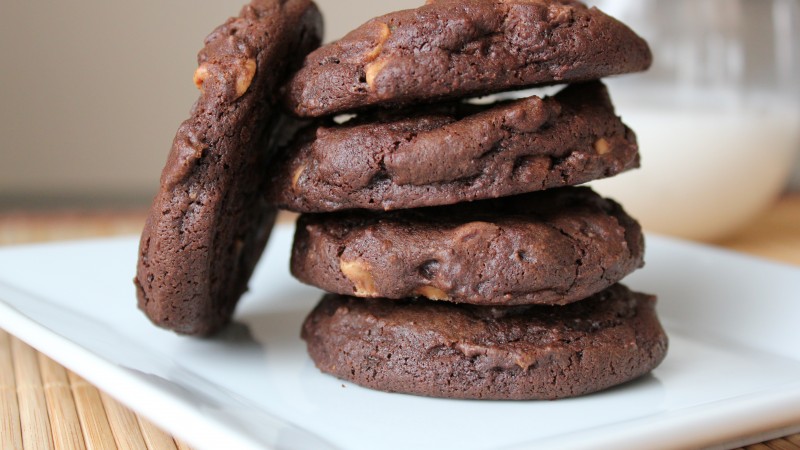 cookies, Chocolate, recipe, cooking, almonds (horizontal)