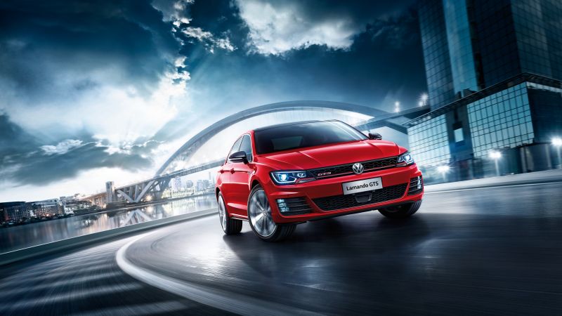 Volkswagen Lamando GTS, Beijing Motor Show 2016, Auto China 2016, sedan, red (horizontal)