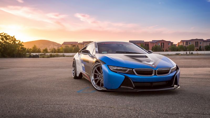 Vorsteiner VR-E BMW i8, supercar, sport cars, blue (horizontal)