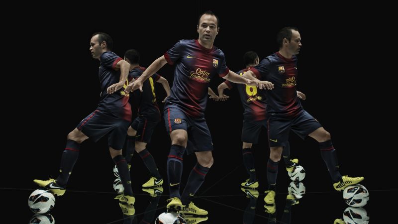 Andres Iniesta, barca, nike, barcelona, football (horizontal)