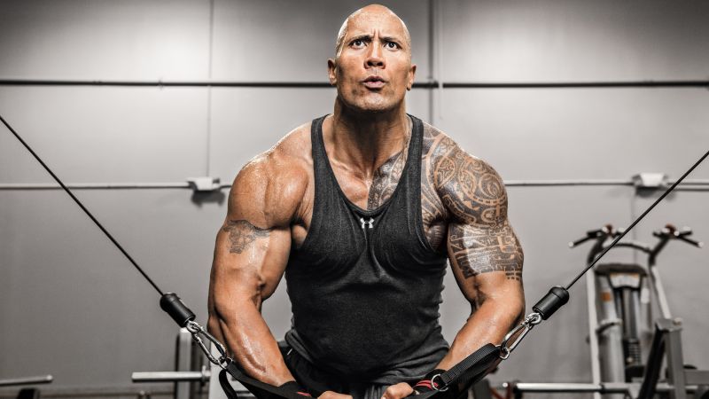 Dwayne Johnson, exercise, actor (horizontal)