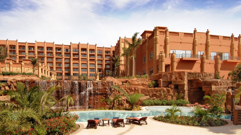 Kampala Serena, Uganda, Hotel, resort, pool, water, sunbed, waterfall, orange, travel, vacation, booking (horizontal)