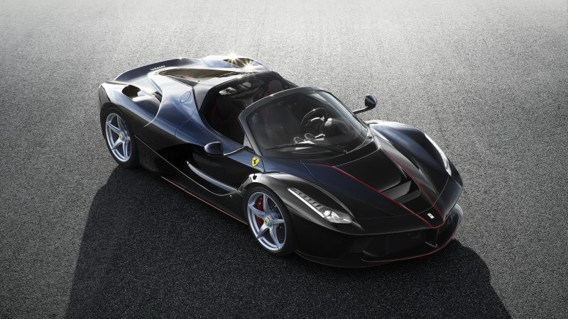 LaFerrari Aperta, hypercar, black (horizontal)