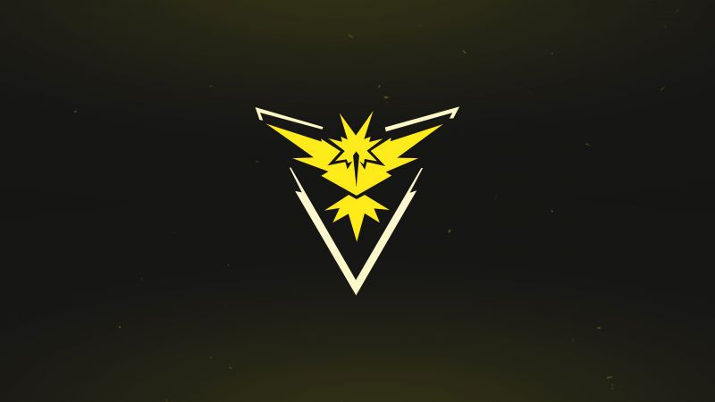 pokemon go, logo, yellow, team, instinct, mobile, nintendo (horizontal)