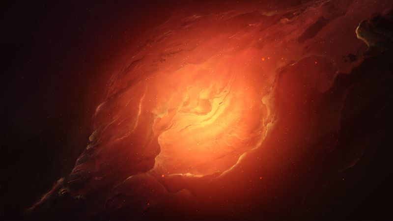 Space, Eye, lava, 4k, 5k, live wallpaper, android wallpaper, live photo, light, orange (horizontal)