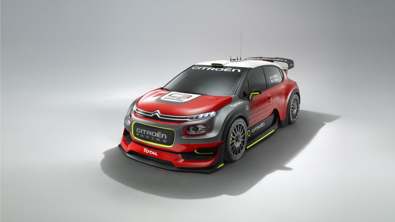 Citroen C3 WRC, paris auto show 2016, red, rally (horizontal)