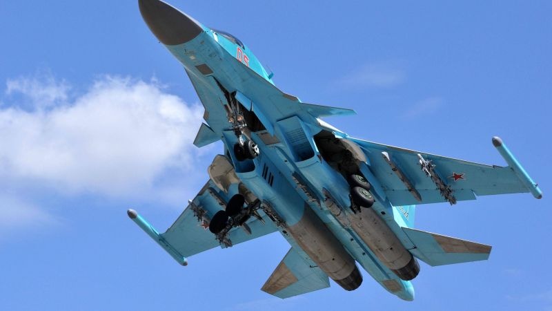 Sukhoi Su-34, fighter aircraft, Russian army, air force, Russia (horizontal)