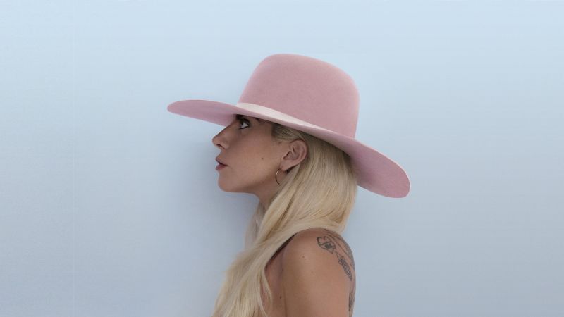 Lady Gaga, joanne, blonde, pink, hat, music (horizontal)