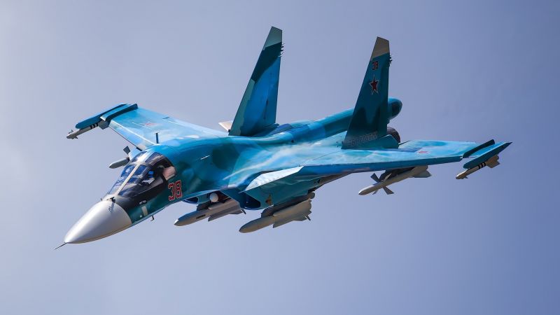 Sukhoi Su-34, fighter aircraft, Russian army, Russian air force (horizontal)