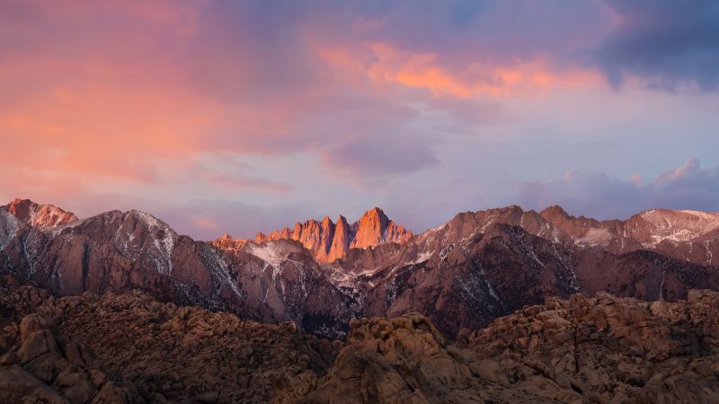 mountains, macos, 4k, 5k, sierra, sky, iphone wallpaper, android wallpaper (horizontal)