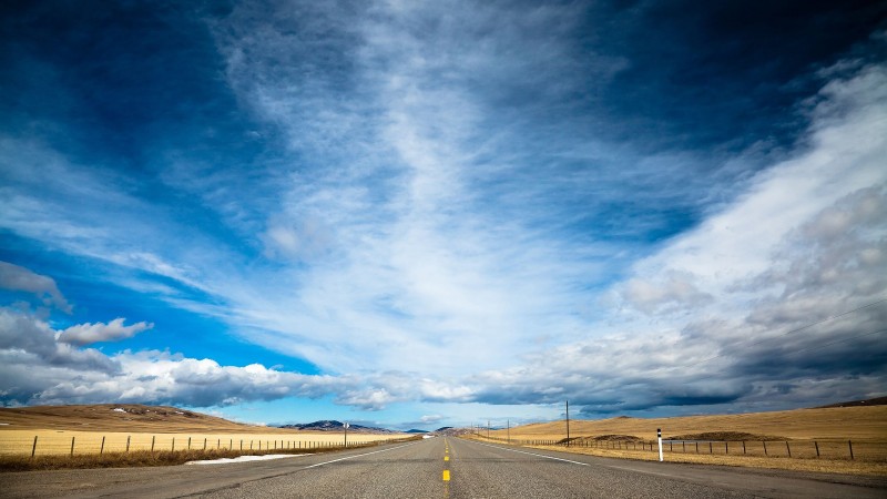 road, 4k, HD wallpaper, clouds, day, sky, dream (horizontal)