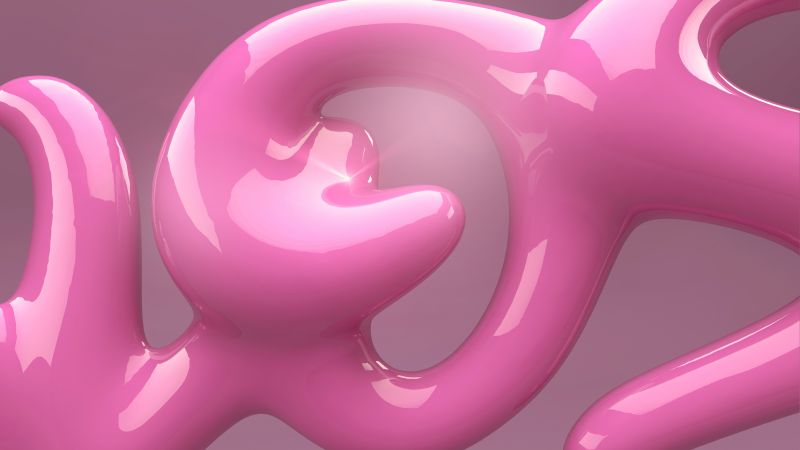 abstract, 4k, 5k wallpaper, font, typography, pink, shape, 3D (horizontal)