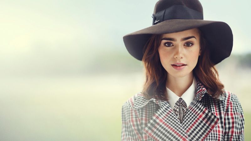 Lily Collins, photo, 4k (horizontal)