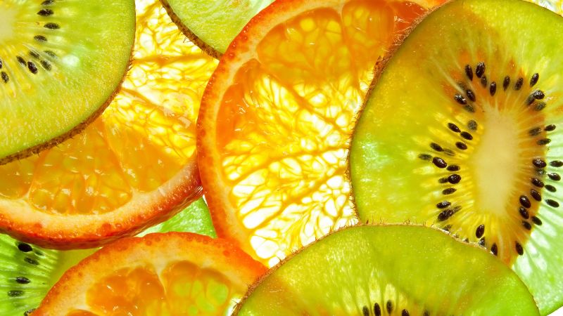 kiwi, orange, fruit, 5k (horizontal)