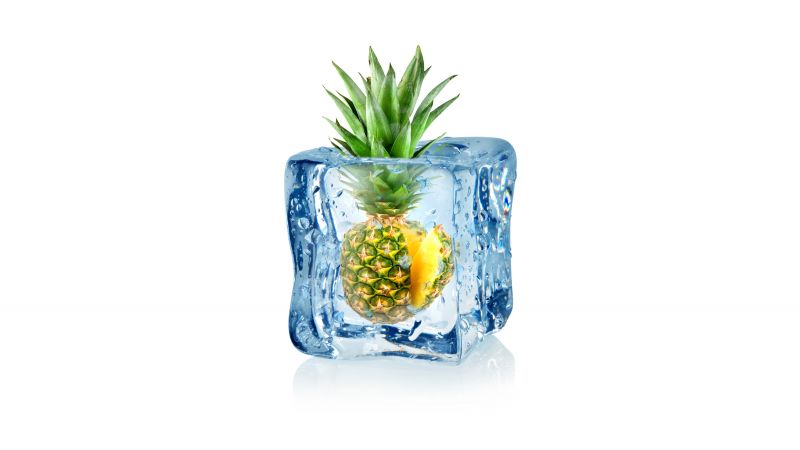 pineapple, fruit, ice, 5k (horizontal)