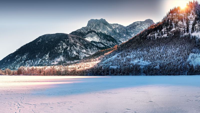 Snowy Mountains, Australia, snow, forest, 5k (horizontal)