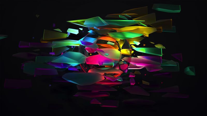 3D, glass, 5k (horizontal)