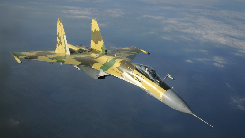 Su-35S, Sukhoi, Super Flanker, air superiority fighter, Russian Air Force, Russia (horizontal)