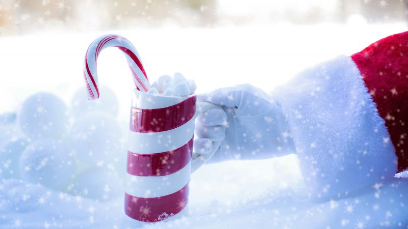 Christmas, New Year, Santa, snow, winter, candy, cup, 5k (horizontal)