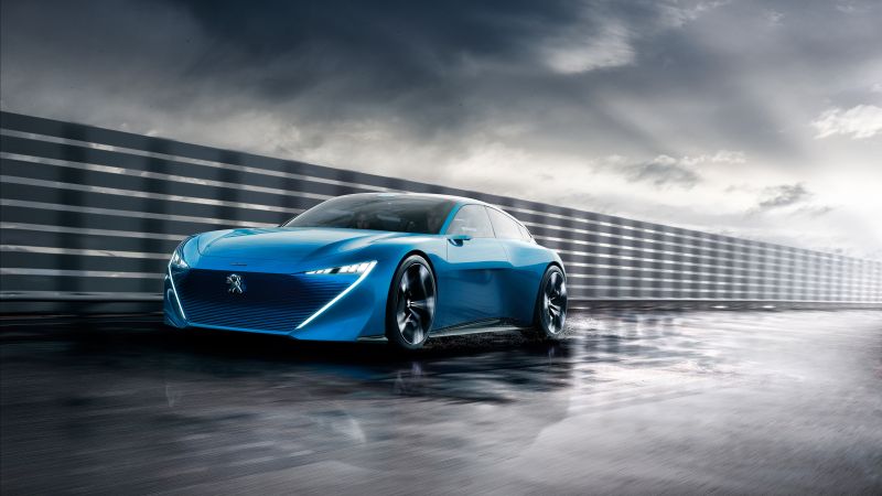 Peugeot Instinct, electric car, 4k (horizontal)