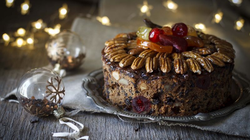 christmas cake, receipt, nuts, 5k (horizontal)