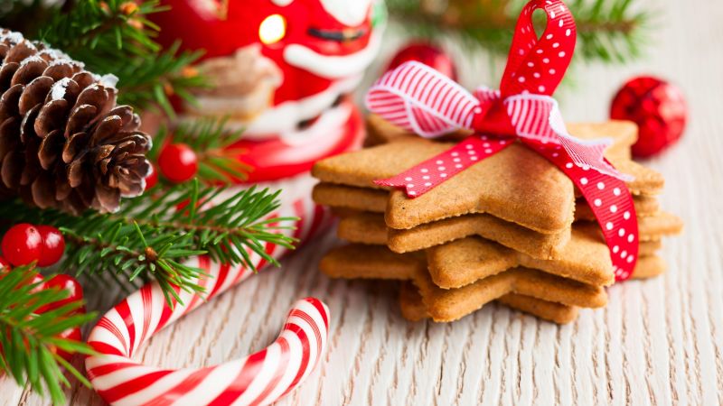 Christmas, New Year, cookies, candy, 5k (horizontal)