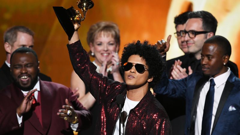 Bruno Mars, photo, Grammy 2018, 4k (horizontal)