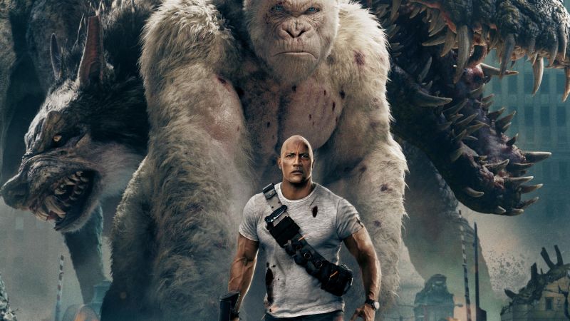 Rampage, Dwayne Johnson, 4k (horizontal)