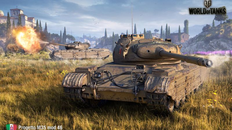 World of Tanks 1.0, Progetto 46, Italian tanks, 4K (horizontal)