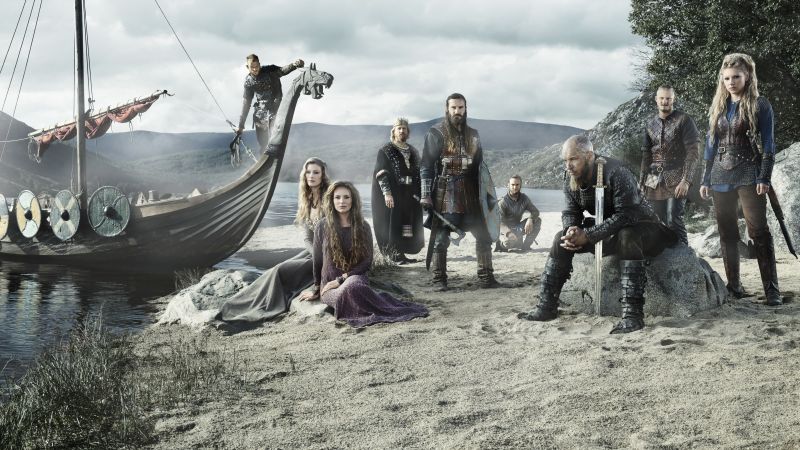 Vikings, Travis Fimmel, Katheryn Winnick, 4K, 5K (horizontal)