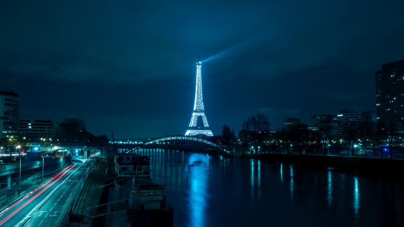 Eiffel Tower, France, Paris, 4K, 5K (horizontal)