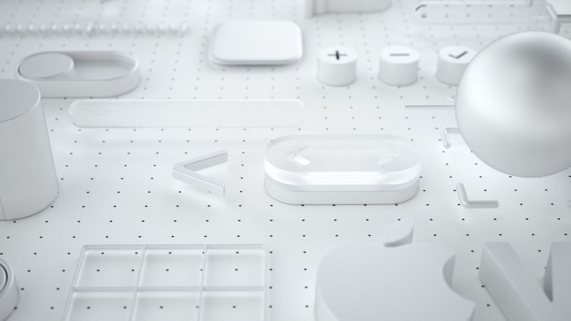 WWDC 2018, White, 3D, 4K (horizontal)