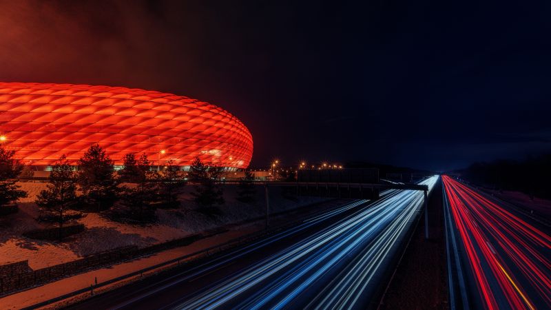 Munich, Germany, Light, Night, 6K (horizontal)