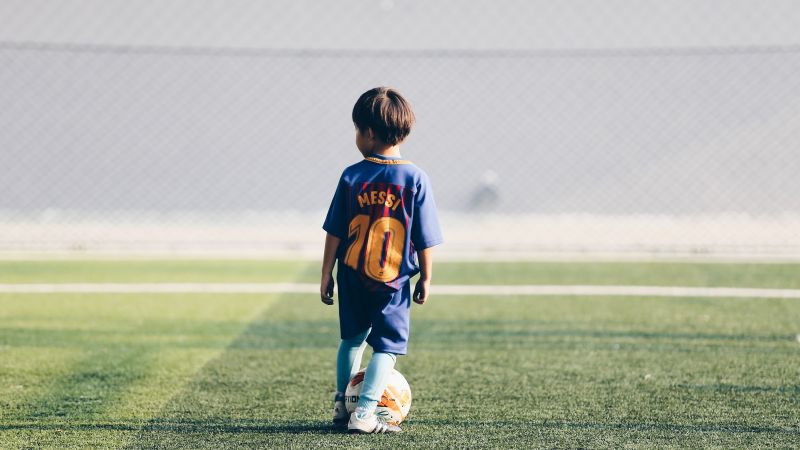 Soccer, child, 4K (horizontal)