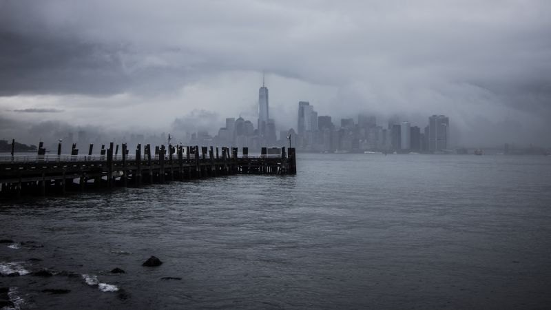 New York City, USA, pier, 4K (horizontal)