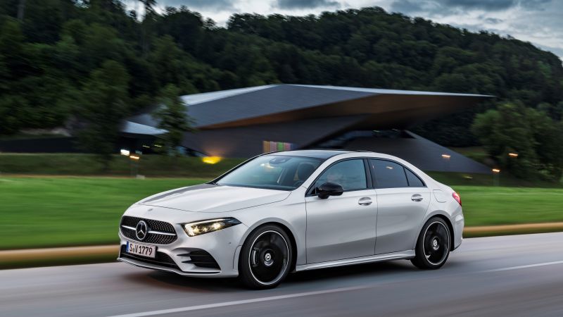 Mercedes-Benz A-Class V177 Sport Sedan, 2019 Cars, 8K (horizontal)