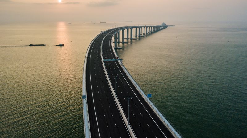 Hong Kong-Zhuhai-Macau Bridge, China, 4K (horizontal)