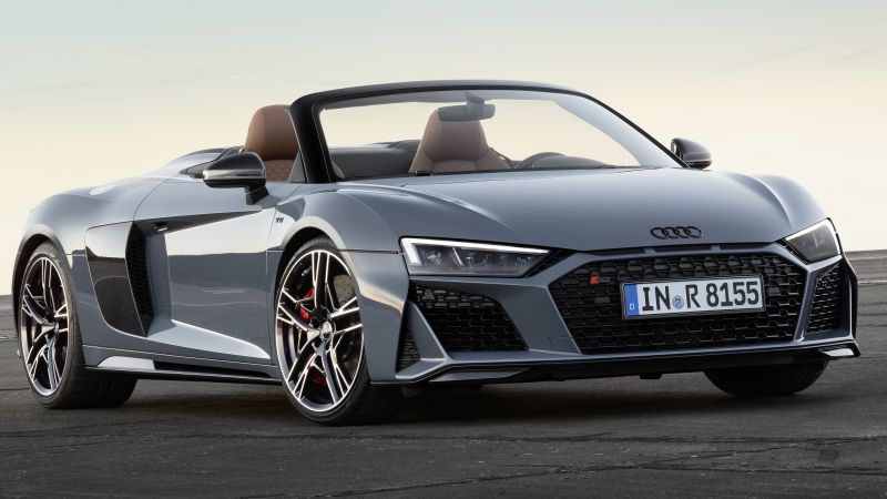 Audi R8 V10 Spyder, 2019 Cars, 4K (horizontal)