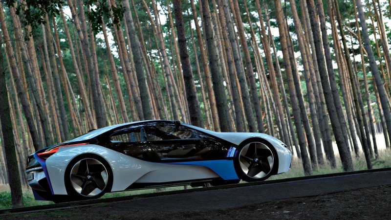 BMW Vision, electric cars, VL, BMW, Best Electric Cars 2015, concept, side, forest (horizontal)