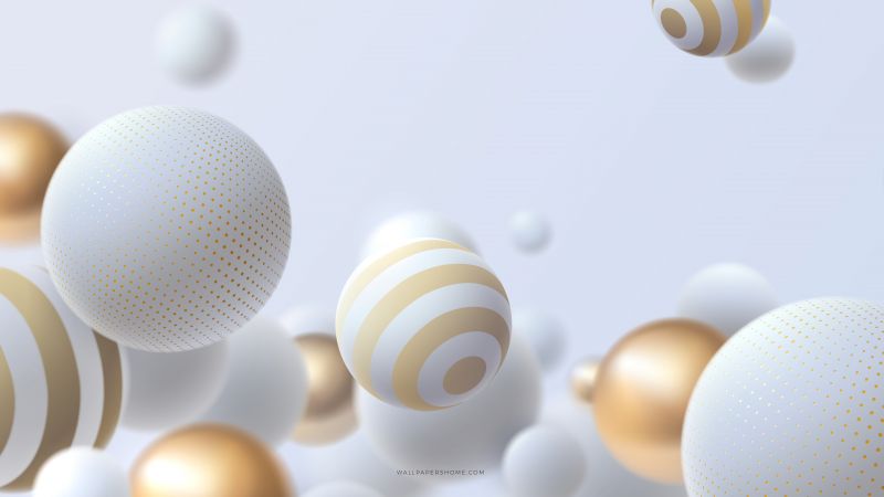 abstract, 3D, colorful, pearls, 8k (horizontal)