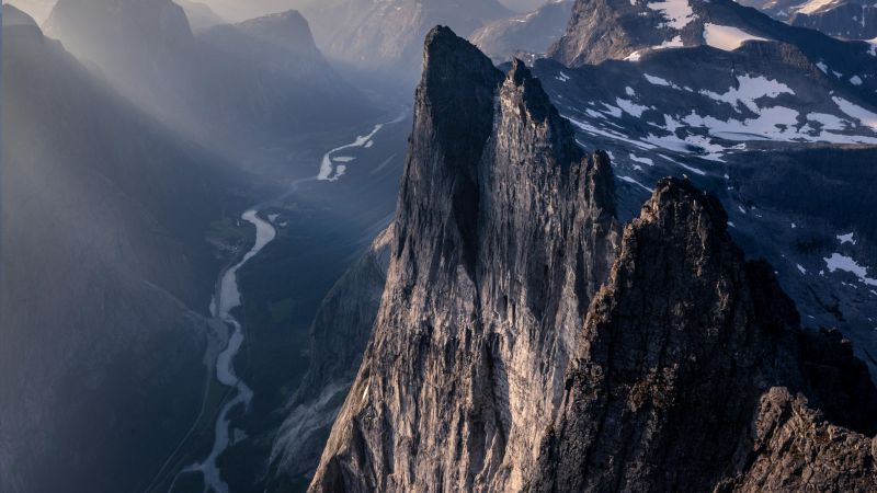 Troll Wall, Romsdal, Norway, mountains, 4K (horizontal)