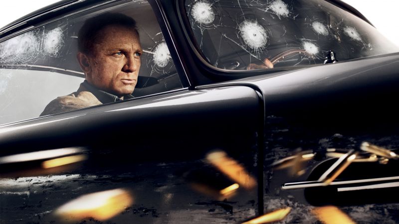 No Time to Die, poster, Daniel Craig, 5K (horizontal)