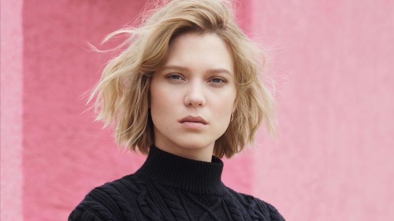 Lea Seydoux, blonde, 4K (horizontal)