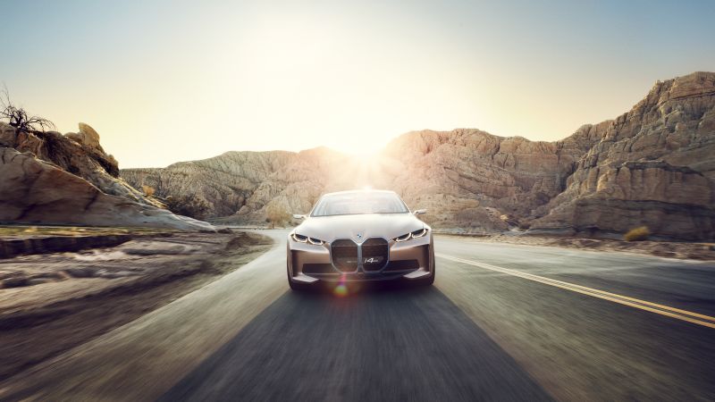 BMW i4, 2021 cars, electric cars, 4K (horizontal)