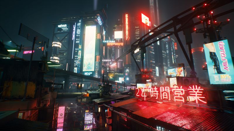 Cyberpunk 2077, screenshot, 4K (horizontal)