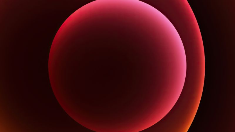 iPhone 12, red, abstract, Apple October 2020 Event, 4K (horizontal)