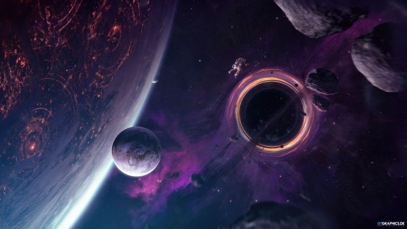 astronaut, space, 4K (horizontal)