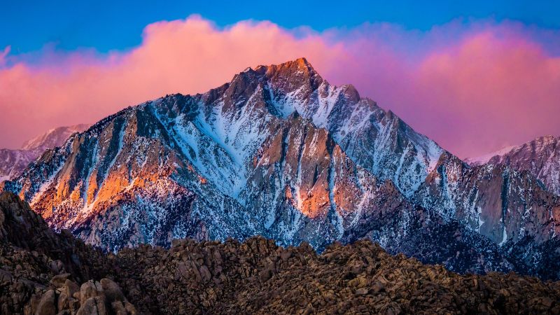 mountains, clouds, sky, colors, 4K (horizontal)